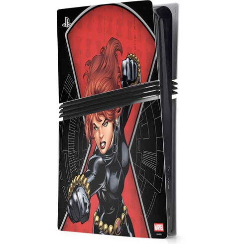 Marvel Black Widow Natasha Romanova PS5 Pro Console Skin